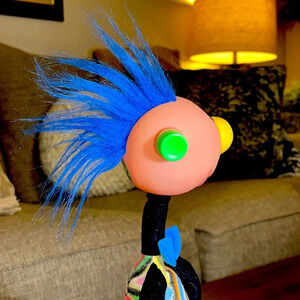 Vintage RARE Jibber Jabber Jabba ERTL Mohawk Toy Doll 90’s Noise Maker